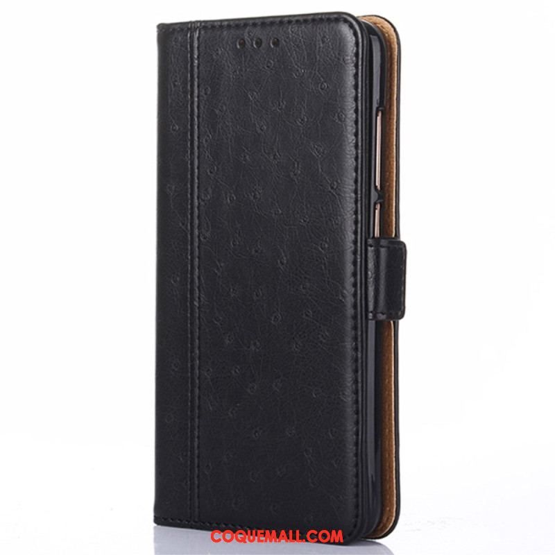 Housse iPhone 14 Texture Peau d'Autruche