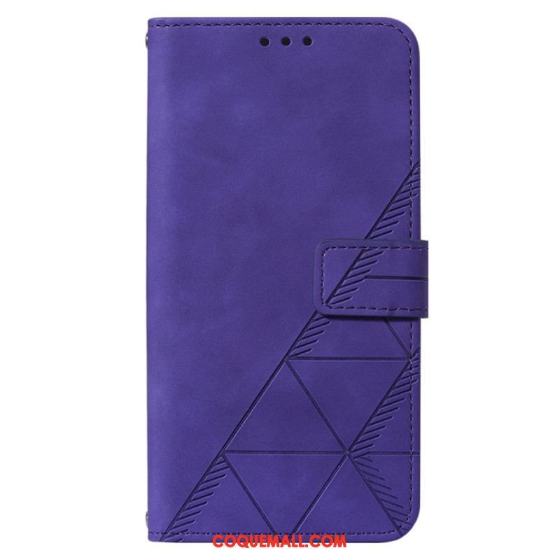 Housse iPhone 14 Triangles à Lanière
