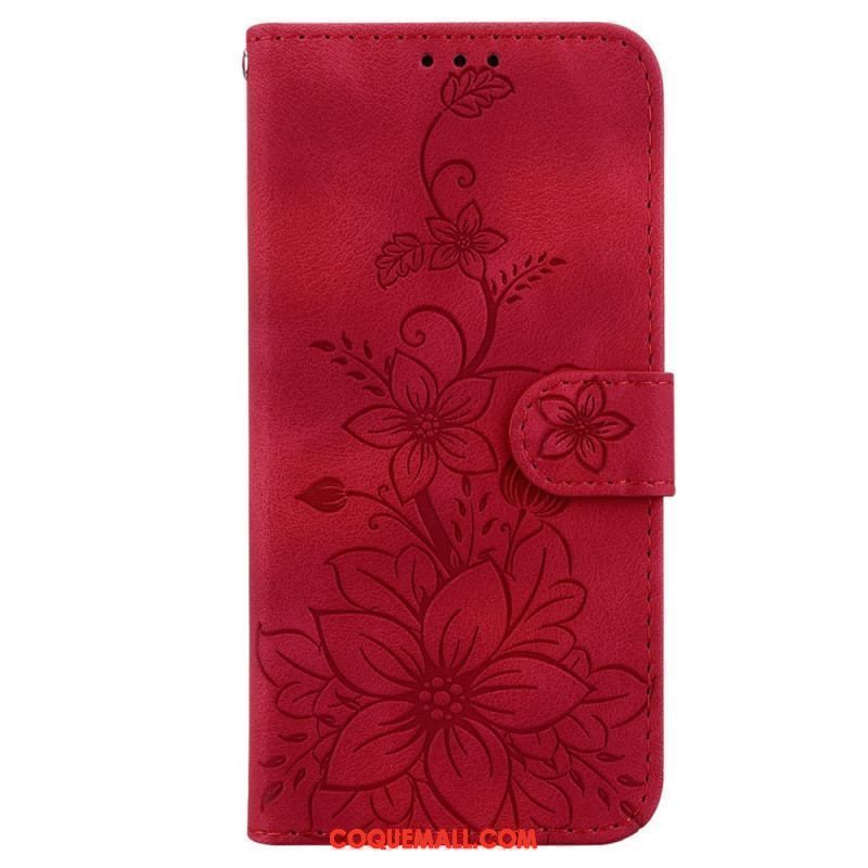 Housse iPhone 15 Pro Max Florale à Lanière