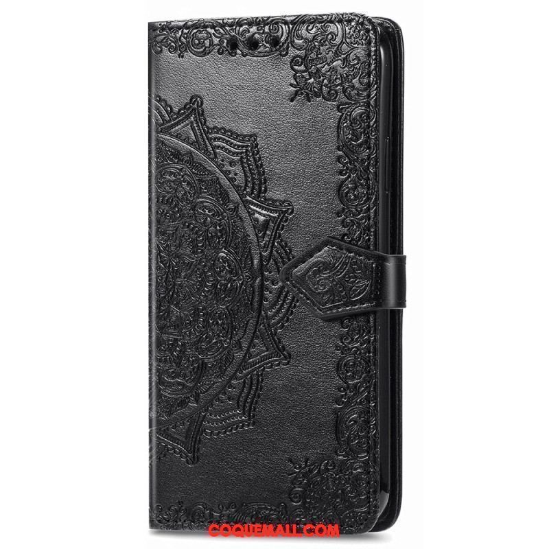 Housse iPhone 15 Pro Max Mandala Baroque à Lanière