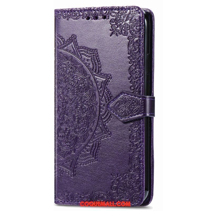 Housse iPhone 15 Pro Max Mandala Baroque à Lanière