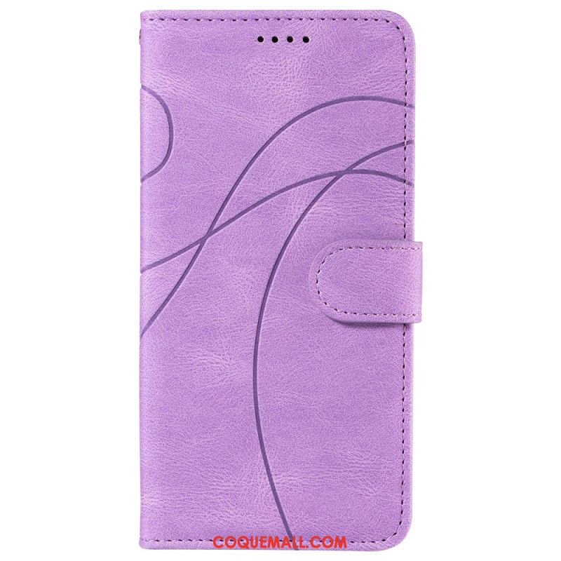 Housse iPhone 16 Plus Lignes Ondulées à Lanière