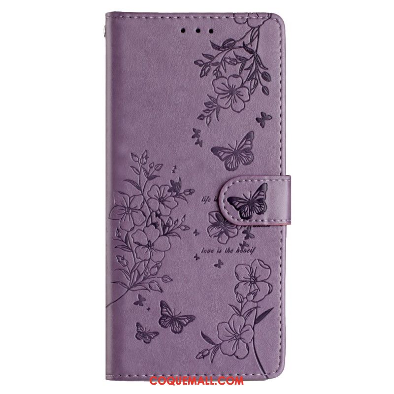 Housse iPhone 16 Plus Petits Papillons à Lanière