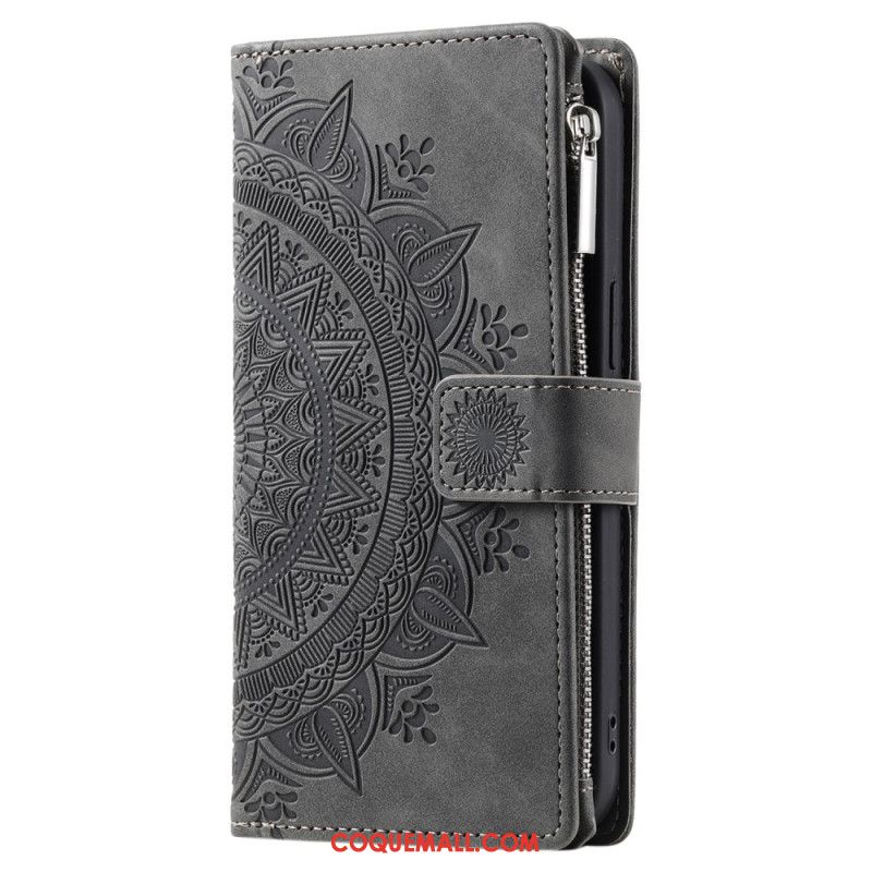Housse iPhone 16 Plus, Portefeuille Mandala