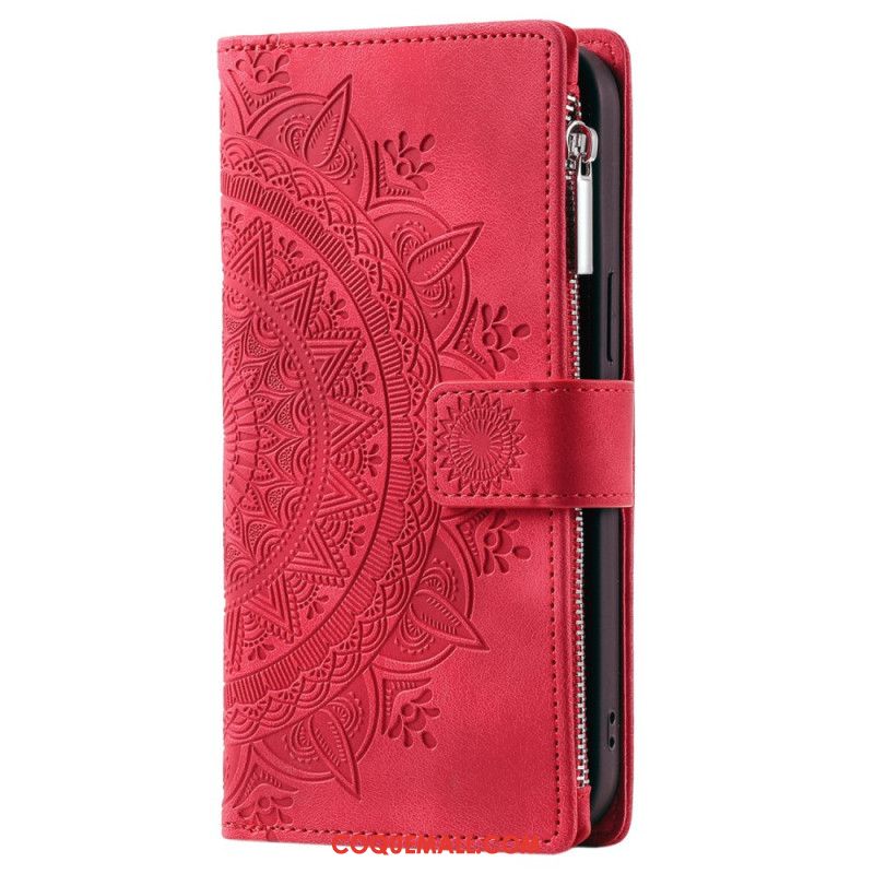 Housse iPhone 16 Plus, Portefeuille Mandala