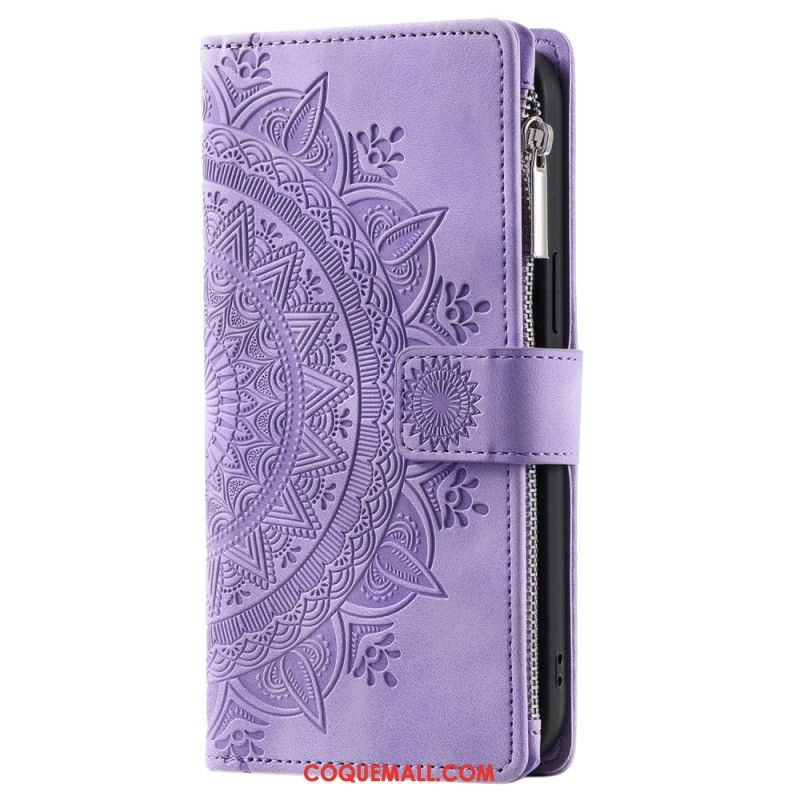 Housse iPhone 16 Plus, Portefeuille Mandala