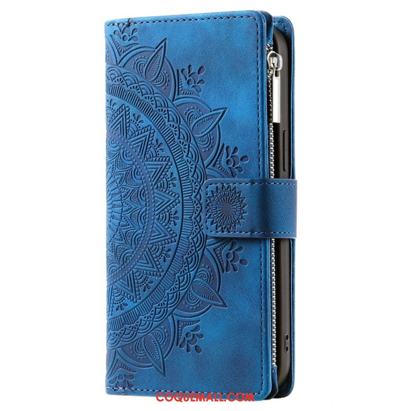 Housse iPhone 16 Plus, Portefeuille Mandala