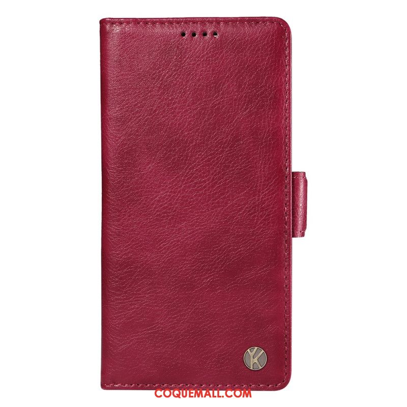 Housse iPhone 16 Plus Texture Litchi YIKATU