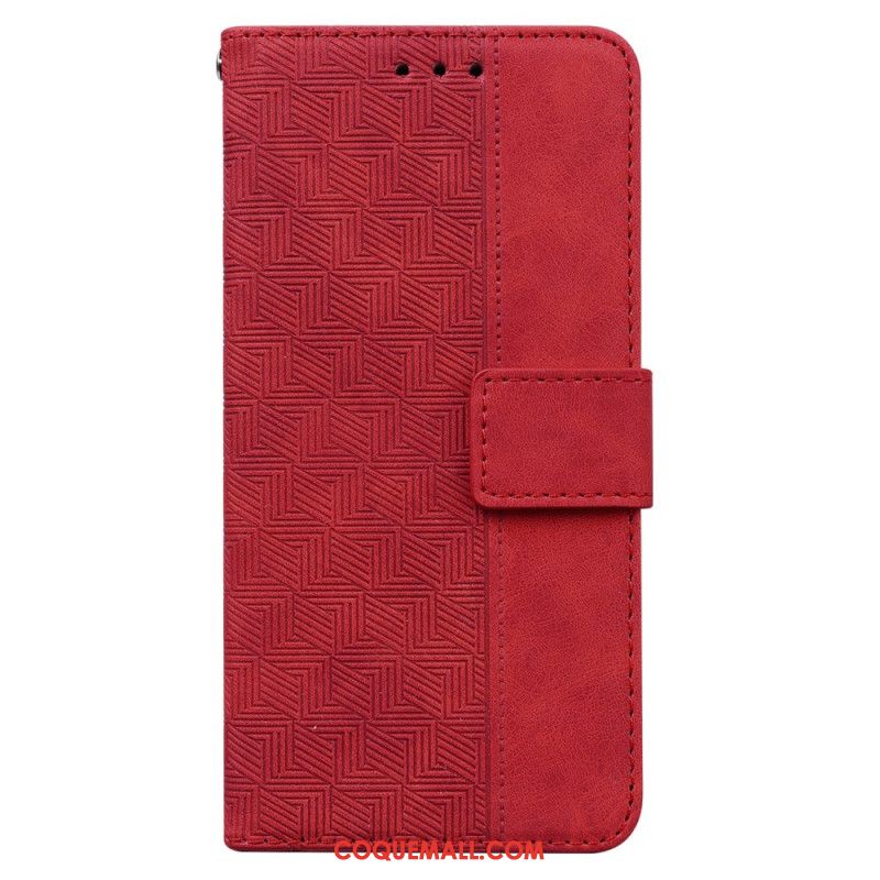 Housse iPhone 16 Pro Max Motif Tissé à Lanière