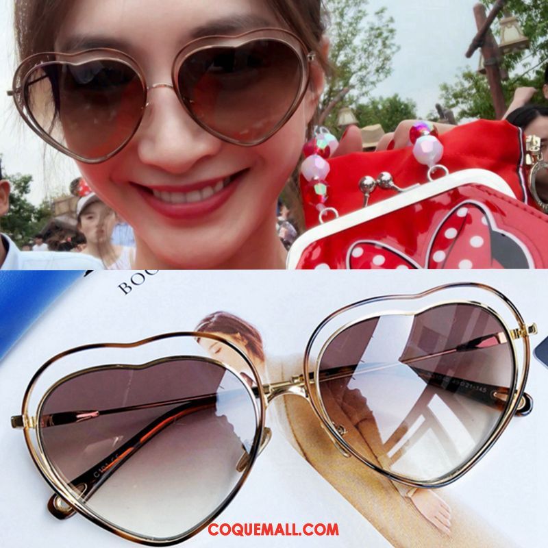 Lunettes De Soleil Femme Le Nouveau En Forme De Coeur Tendance, Lunettes De Soleil Cœur Gros