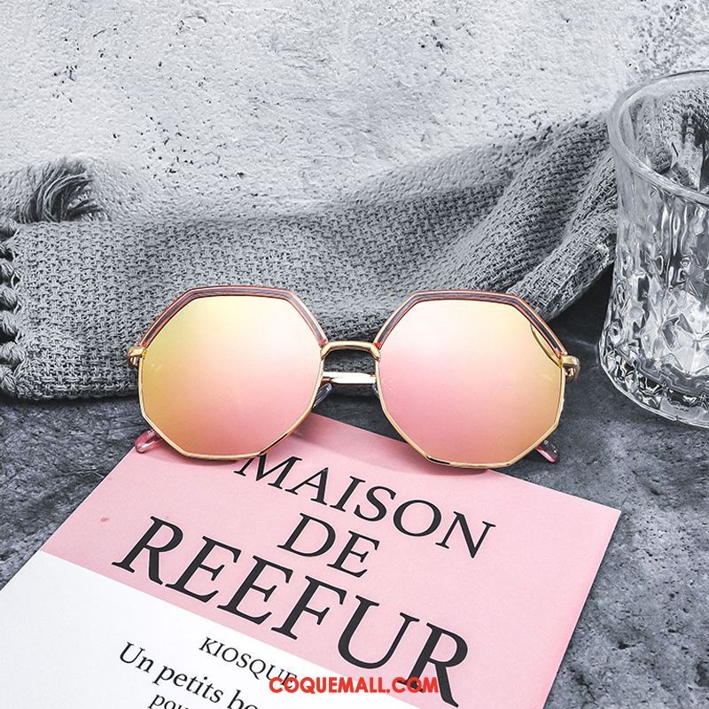 Lunettes De Soleil Femme Tendance Irrégulier Rose, Lunettes De Soleil Anis Étoilé Visage Rond