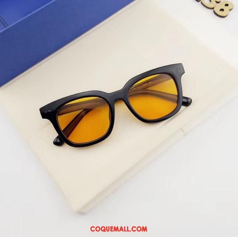 Lunettes De Soleil Homme Tendance Le Nouveau Jaune, Lunettes De Soleil Petit Étudiant Orange