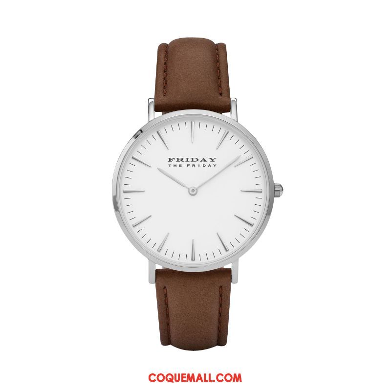 Montre Homme Amoureux Étanche Simple, Montre Authentique Montre À Quartz