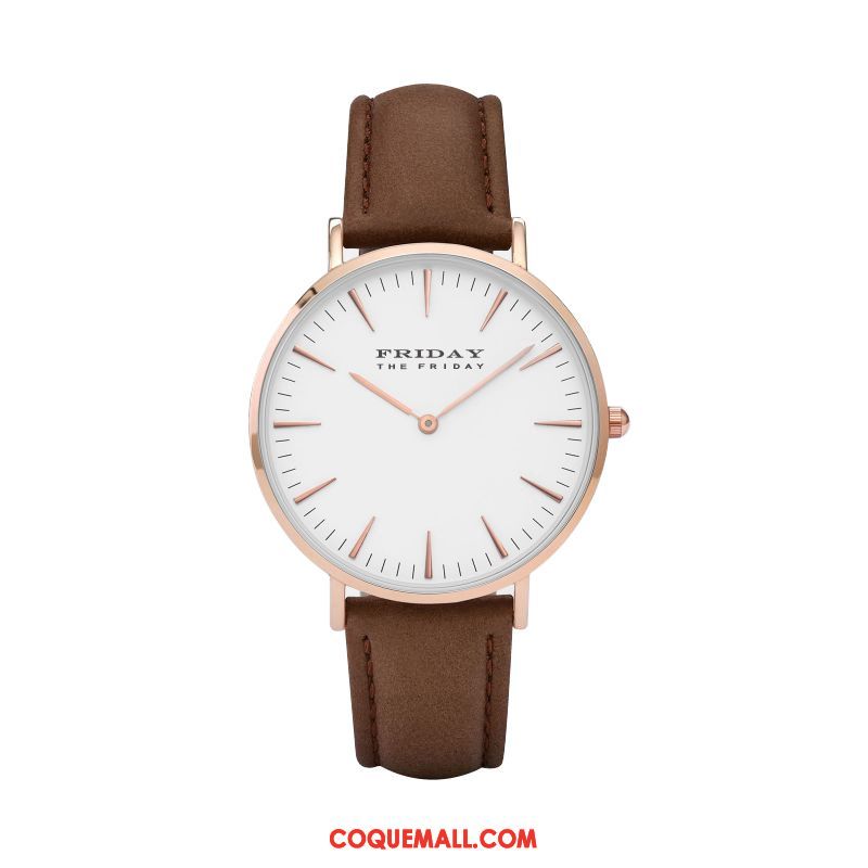 Montre Homme Amoureux Étanche Simple, Montre Authentique Montre À Quartz