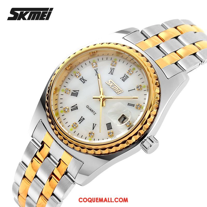 Montre Homme Authentique Mode Entreprise, Montre Montre À Bracelet Diamant Gold