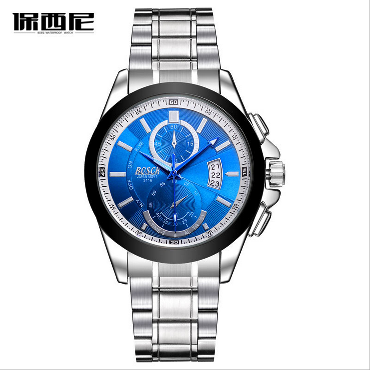 Montre Homme Loisir Calendrier Multifonctions, Montre Montre À Bracelet Silicone