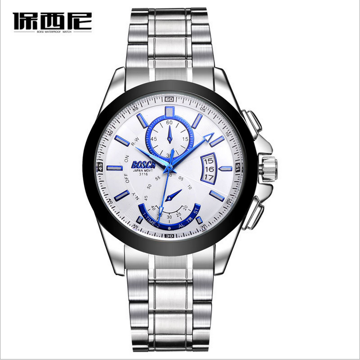 Montre Homme Loisir Calendrier Multifonctions, Montre Montre À Bracelet Silicone