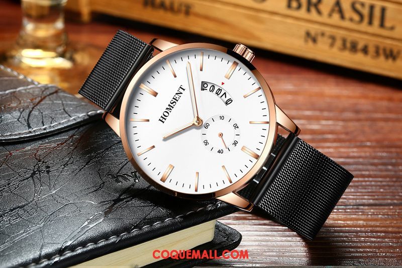 Montre Homme Loisir Montre À Bracelet Blanc, Montre Mode Étudiant