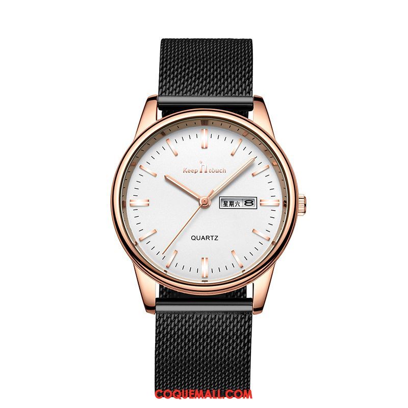 Montre Homme Loisir Simple Étudiant, Montre Montre À Bracelet Tendance Gold