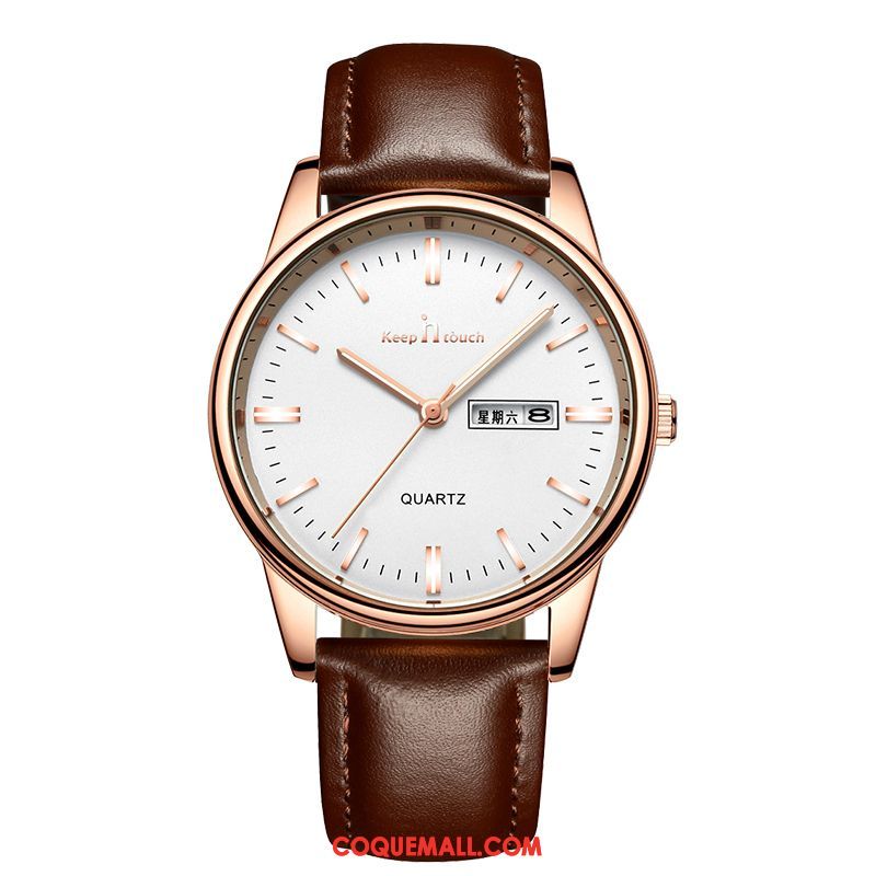 Montre Homme Loisir Simple Étudiant, Montre Montre À Bracelet Tendance Gold