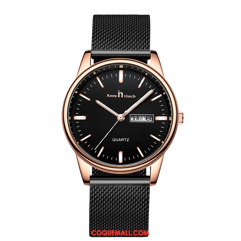 Montre Homme Loisir Simple Étudiant, Montre Montre À Bracelet Tendance Gold