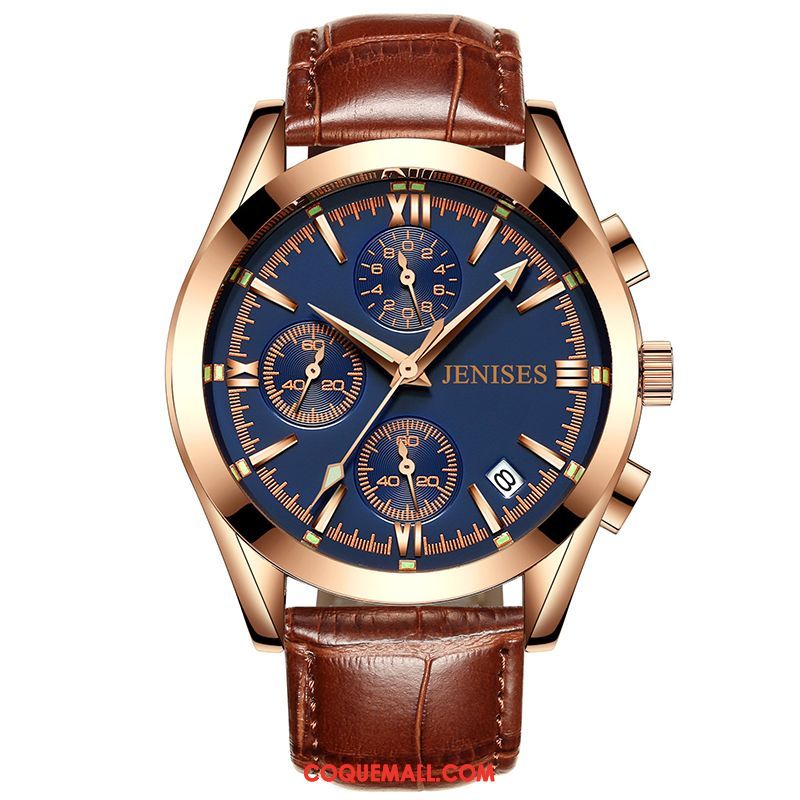 Montre Homme Mode Ceinture Tendance, Montre Lumineux Tendance Blau