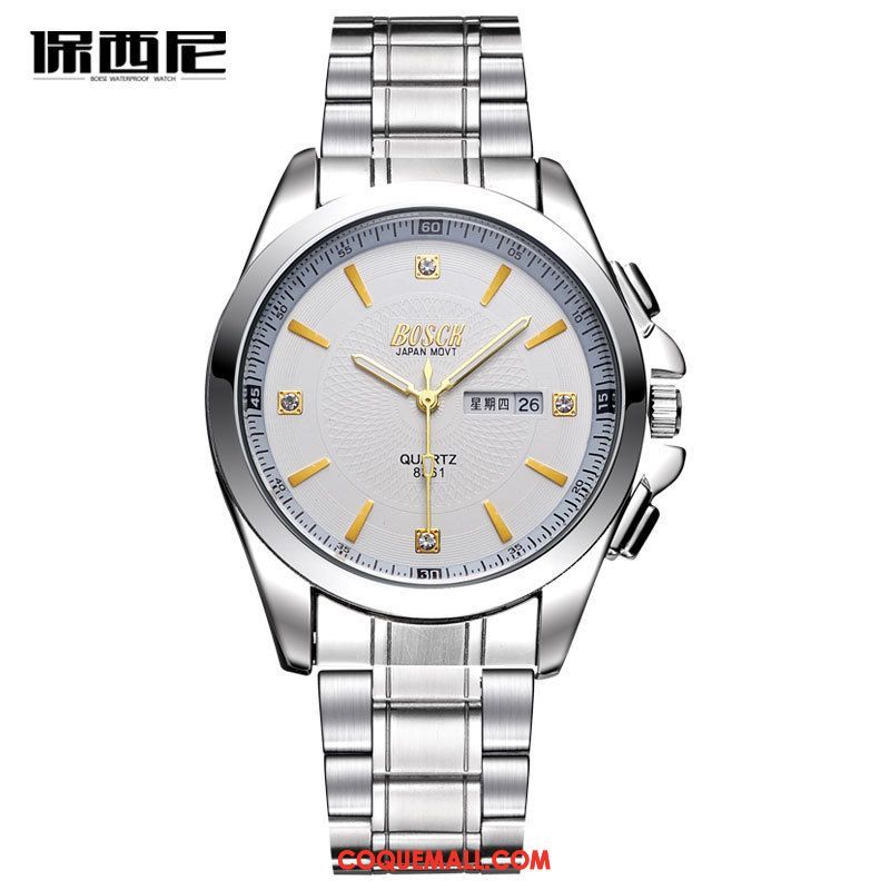 Montre Homme Mode Double Calendrier Montre À Bracelet, Montre Sport Loisir