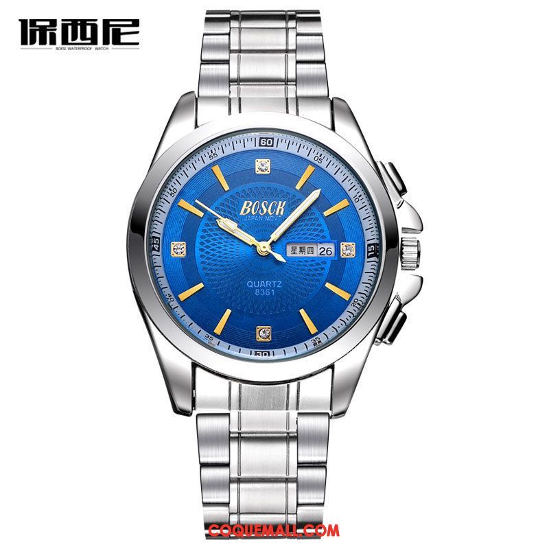 Montre Homme Mode Double Calendrier Montre À Bracelet, Montre Sport Loisir