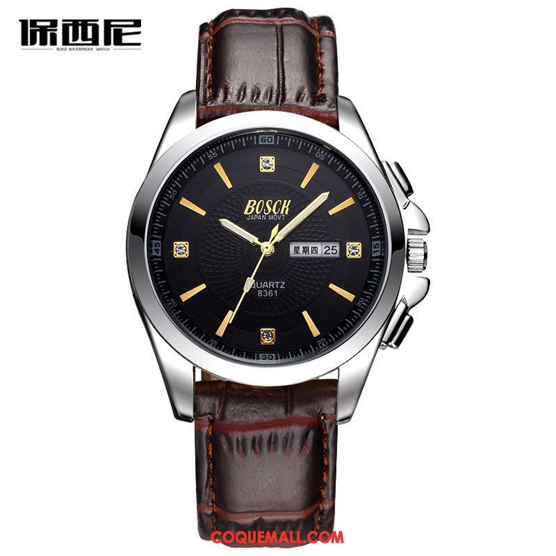 Montre Homme Mode Double Calendrier Montre À Bracelet, Montre Sport Loisir