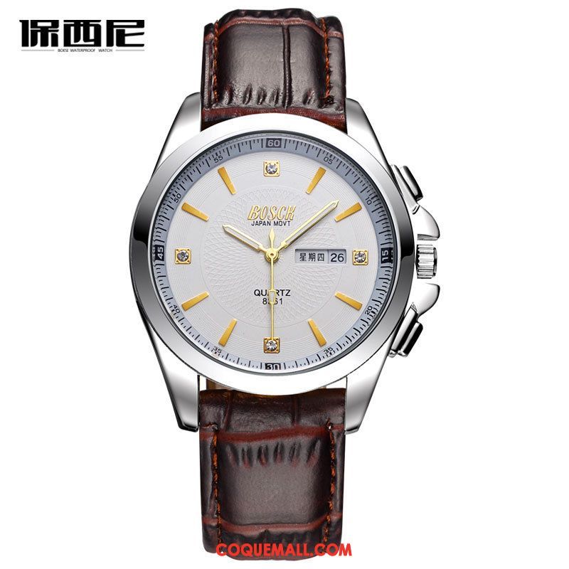 Montre Homme Mode Double Calendrier Montre À Bracelet, Montre Sport Loisir