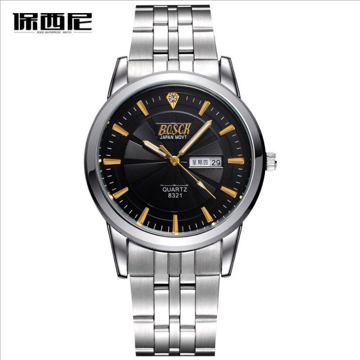 Montre Homme Mode Double Calendrier Montre À Bracelet, Montre Sport Loisir