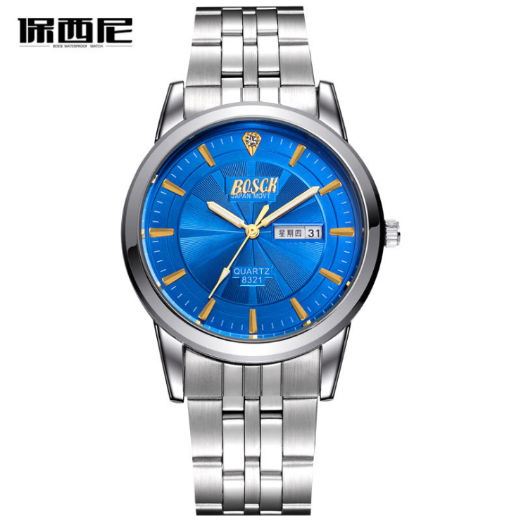 Montre Homme Mode Double Calendrier Montre À Bracelet, Montre Sport Loisir