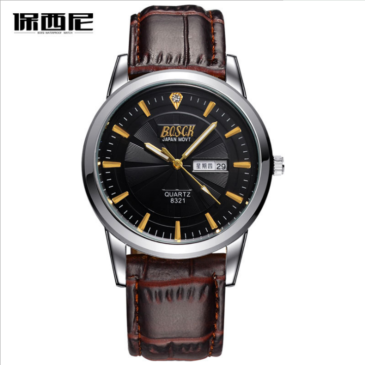 Montre Homme Mode Double Calendrier Montre À Bracelet, Montre Sport Loisir