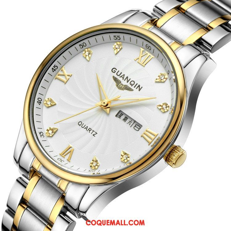 Montre Homme Mode Femme Simple, Montre Montre À Bracelet Tendance Gold