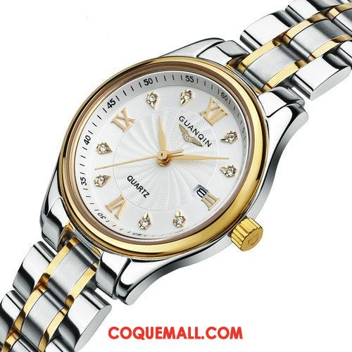 Montre Homme Mode Femme Simple, Montre Montre À Bracelet Tendance Gold