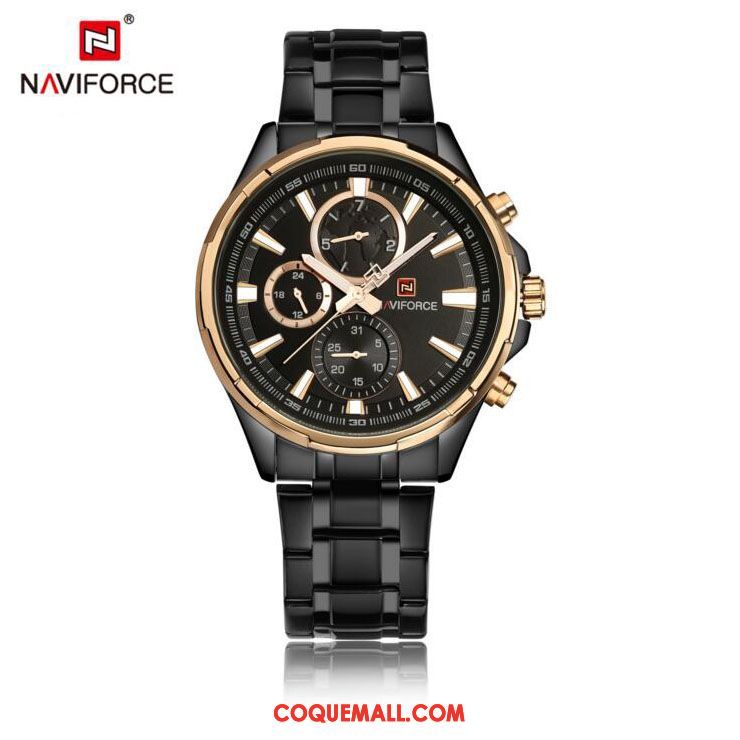 Montre Homme Mode Montre À Bracelet Sport, Montre Gros Noir Gold