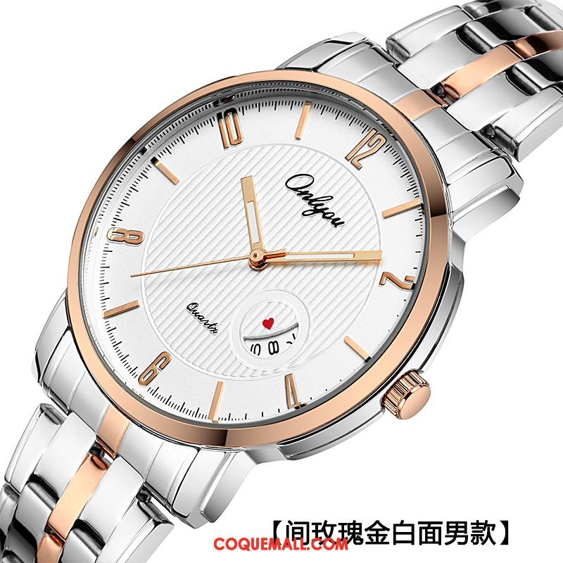 Montre Homme Simple Entreprise Classique, Montre Mode Étanche Gold