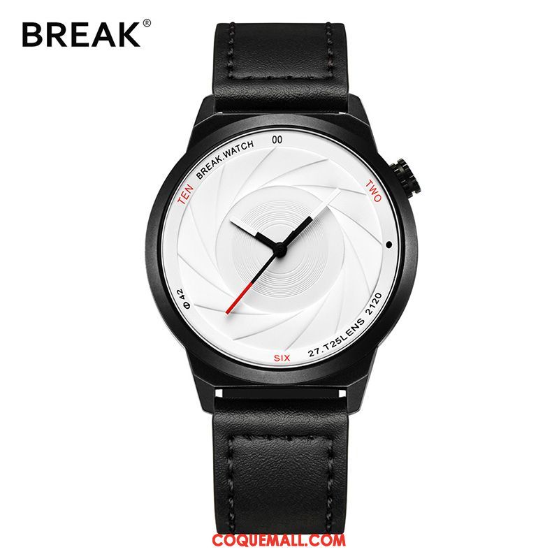 Montre Homme Simple Montre À Bracelet Blanc, Montre Mode Tendance