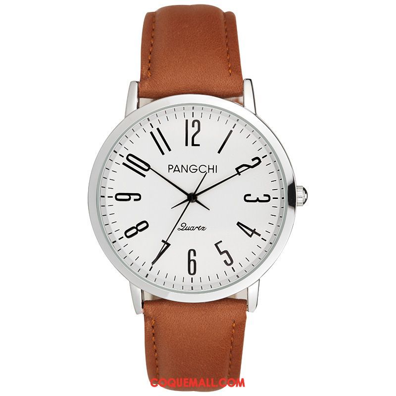 Montre Homme Tendance Ceinture Étudiant, Montre Femme Montre À Bracelet Braun