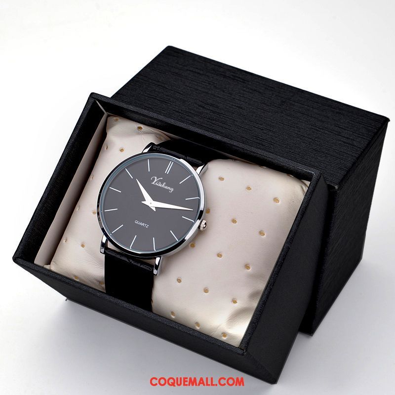 Montre Homme Tendance Loisir Étanche, Montre Très Mince Section Mince