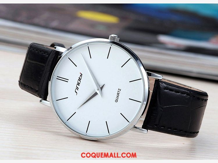 Montre Homme Tendance Loisir Étanche, Montre Très Mince Section Mince