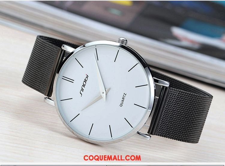 Montre Homme Tendance Loisir Étanche, Montre Très Mince Section Mince