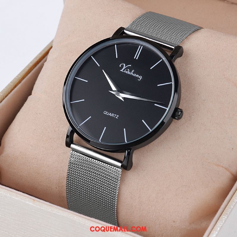 Montre Homme Tendance Loisir Étanche, Montre Très Mince Section Mince