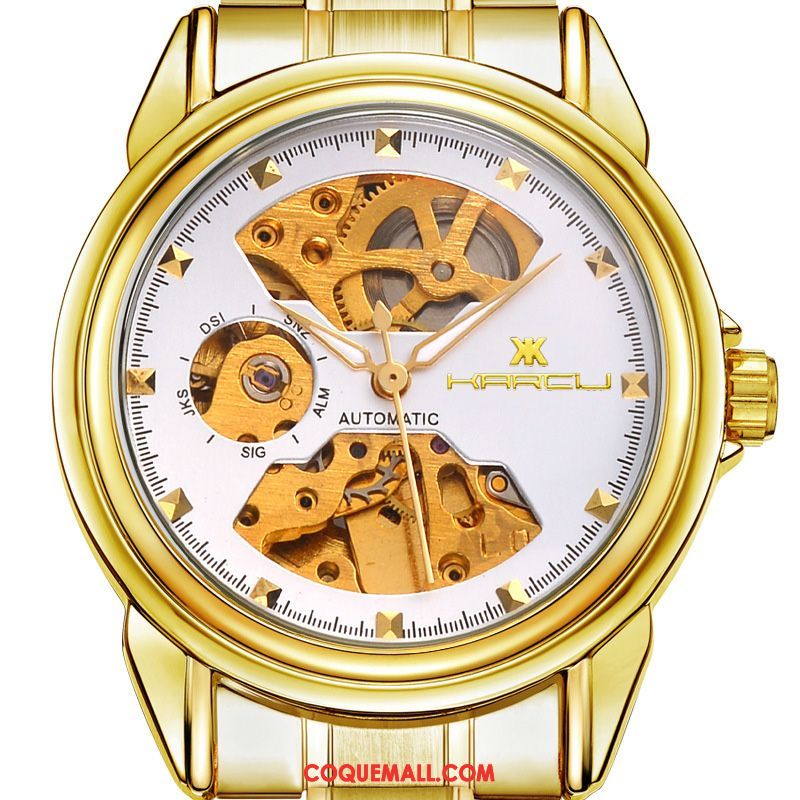 Montre Homme Étanche Automatique Entreprise, Montre Étudiant Lumineux Gold