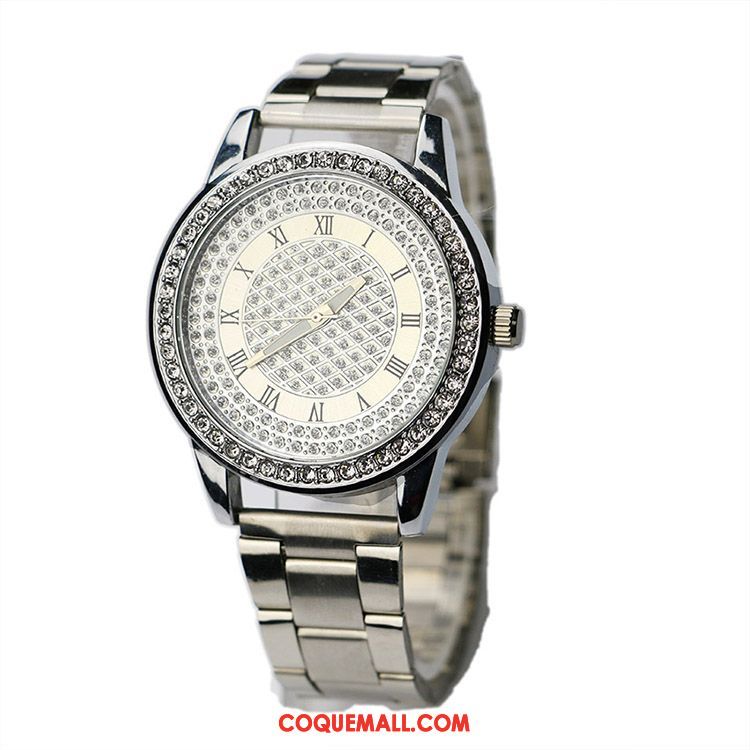 Montre Homme Étanche Pierres De Strass Montre À Bracelet, Montre Tendance Mode