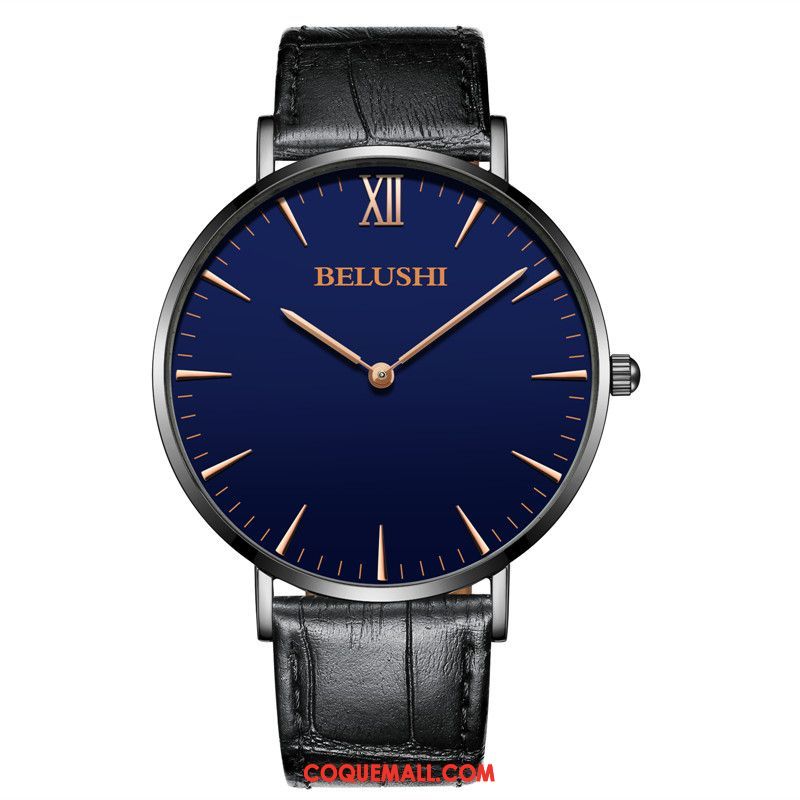 Montre Homme Étanche Tendance Mode, Montre Très Mince Authentique Blau