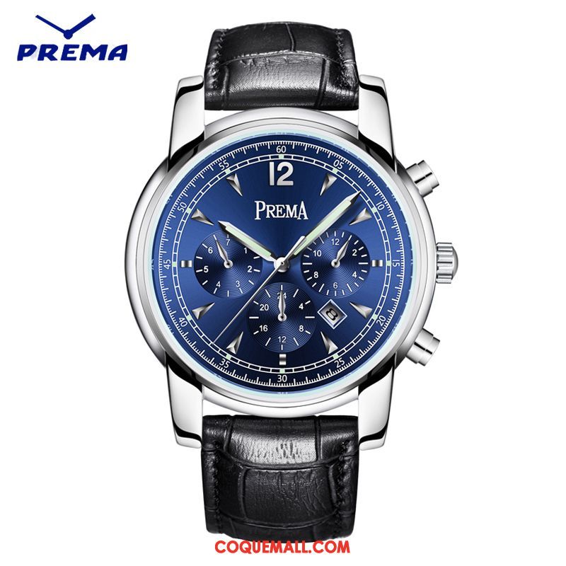 Montre Homme Étanche Tendance Étudiant, Montre Montre À Bracelet Blanc