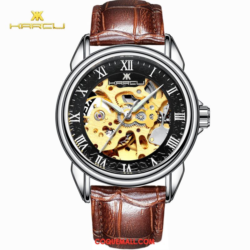 Montre Homme Étanche Étudiant Creux, Montre Lumineux Montre À Bracelet Gold