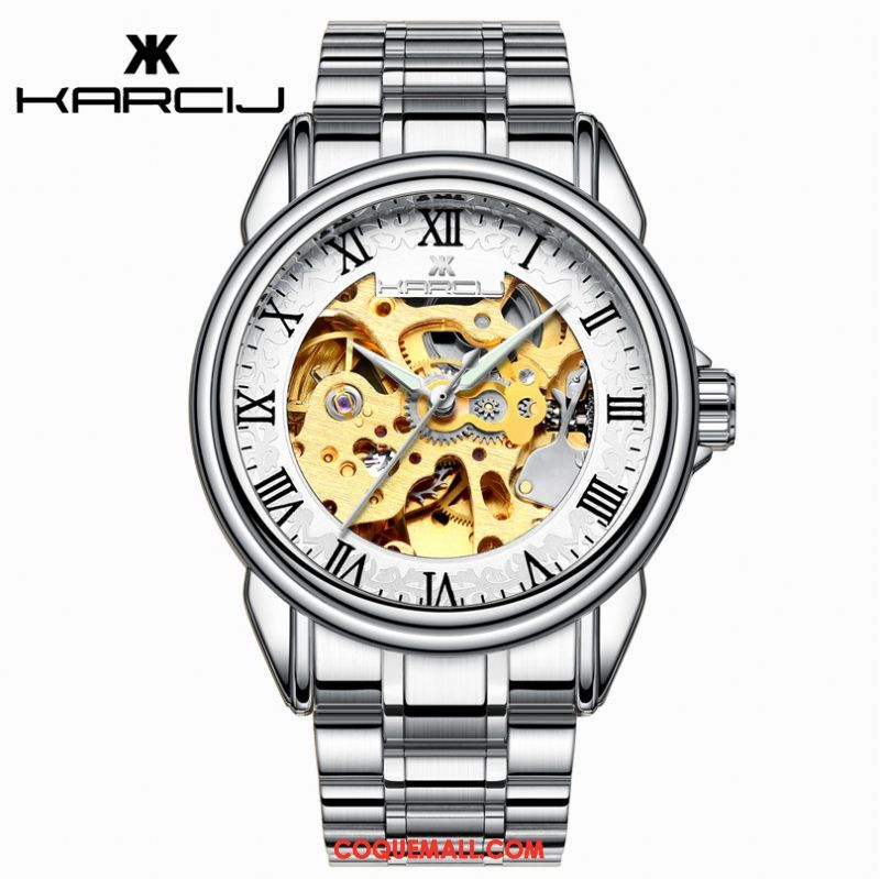 Montre Homme Étanche Étudiant Creux, Montre Lumineux Montre À Bracelet Gold