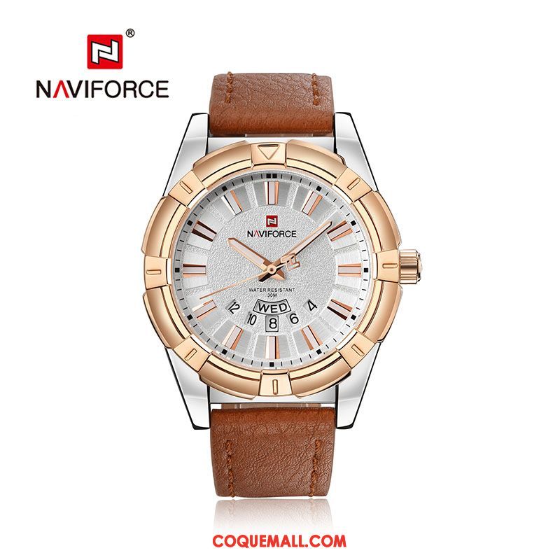 Montre Homme Étanche Étudiant Gros, Montre Sport Tendance Gold